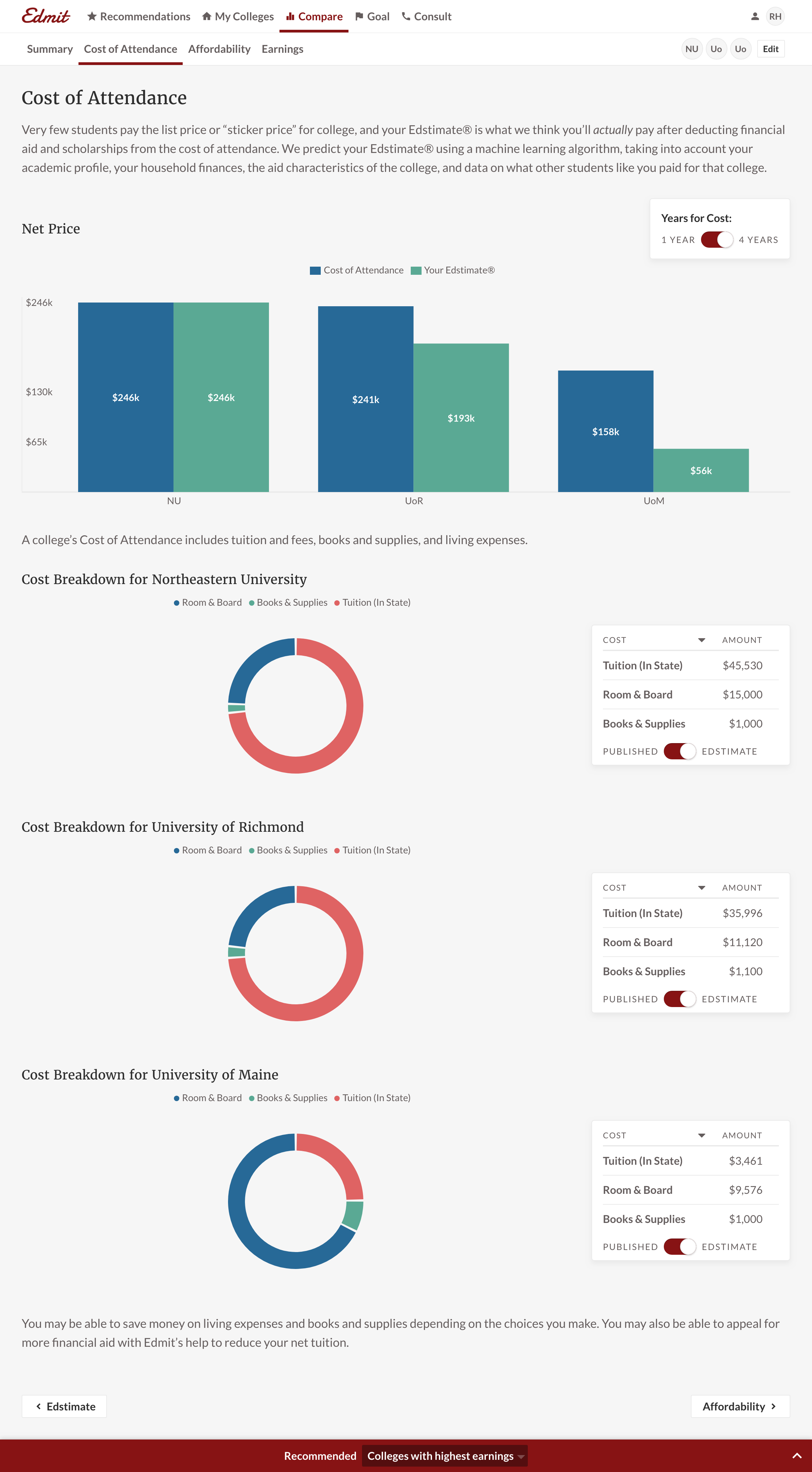 edmit-app-compare-cost