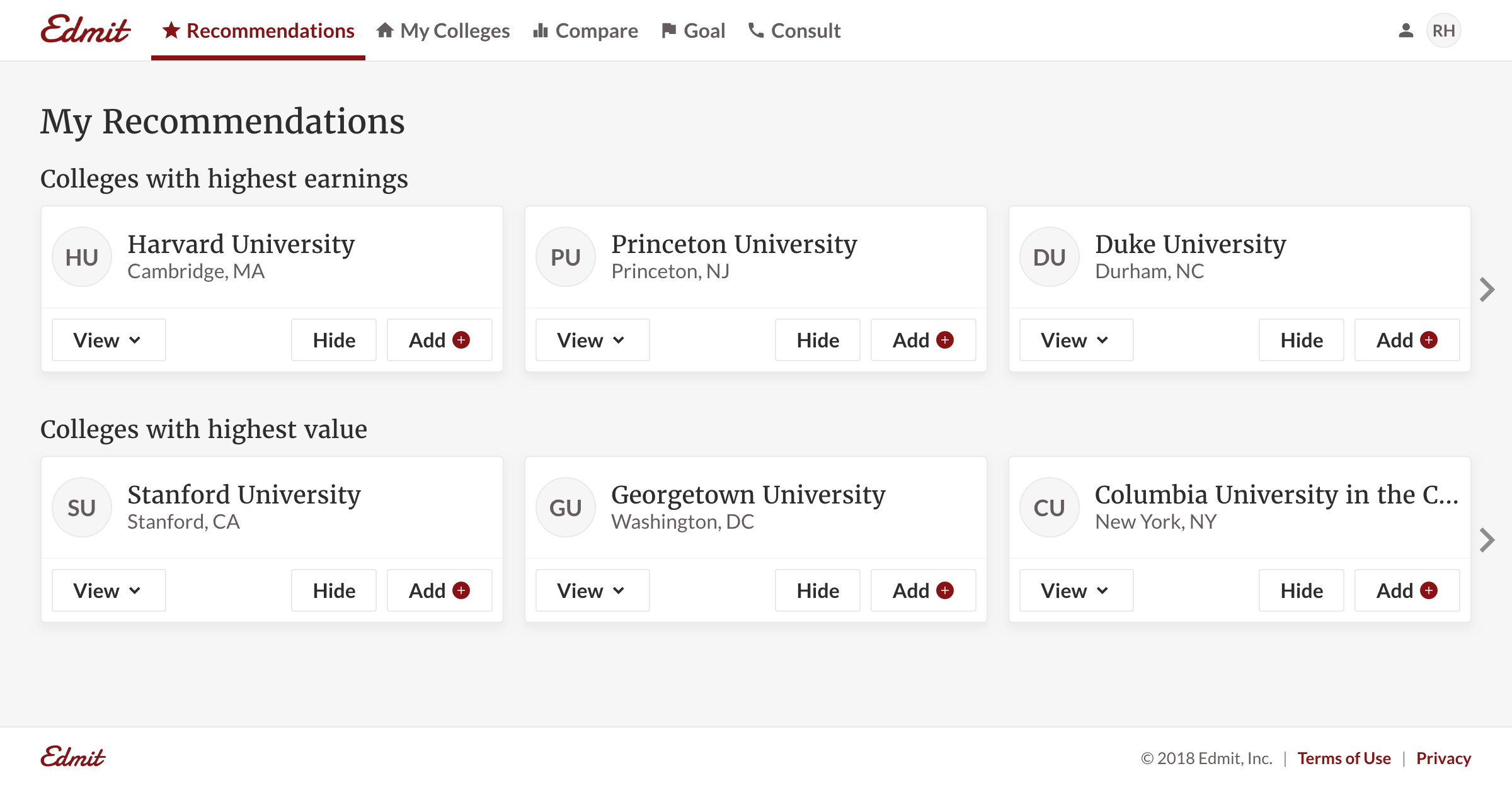 edmit-app-recommendations